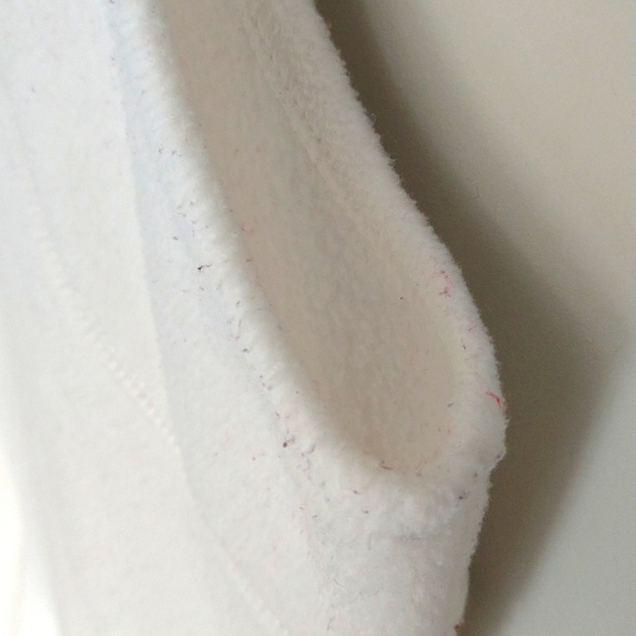 DONATING SOON Kim Rogers Petite Off White / Cream Fuzzy Zip-Up Vest Pockets - Picture 9 of 10